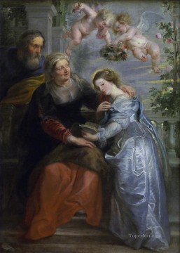  Peter Oil Painting - The Education of the Virgin Baroque Peter Paul Rubens